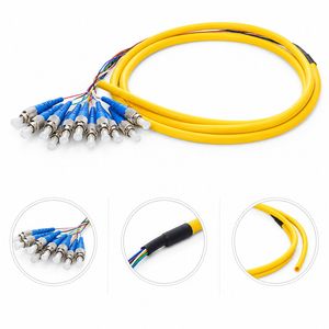 FC UPC 12 Color Single Mode 9/125um Fiber Optic Pigtail