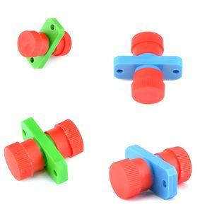 FC Or FC APC Simplex Single Mode Flanged Plastic Fiber Optic Adapter