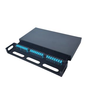 FTTH 1U ODF 48-Port 96-Core Sliding Fiber Opitc Patch Panel With Removable Face Plates