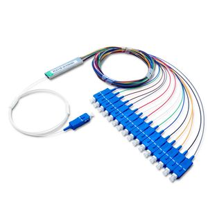 1X16 SC/UPC Fiber Optic PLC Splitter Mini Steel Tube Type