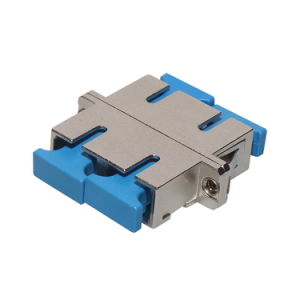 Blue SC Duplex Metal Fiber Optic Adapter