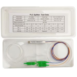 1X2 SC/APC Fiber Optic PLC Splitter Mini Steel Tube Type