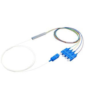 1X4 Fiber Optic PLC Splitter Mini Steel Tube Type