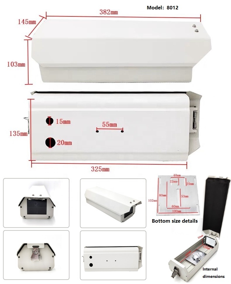 Supply Outdoor All-weather Waterproof Aluminum Alloy Cctv Housing Case for Security 12inch and Cctv Camera Housing