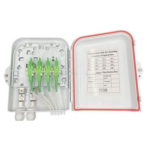 Fiber Optic Distribution Box 8 Core FTTH Splice Closure Drop Cable Terminal Box Optical NAP Box Wall Mounted Outdoor IP65