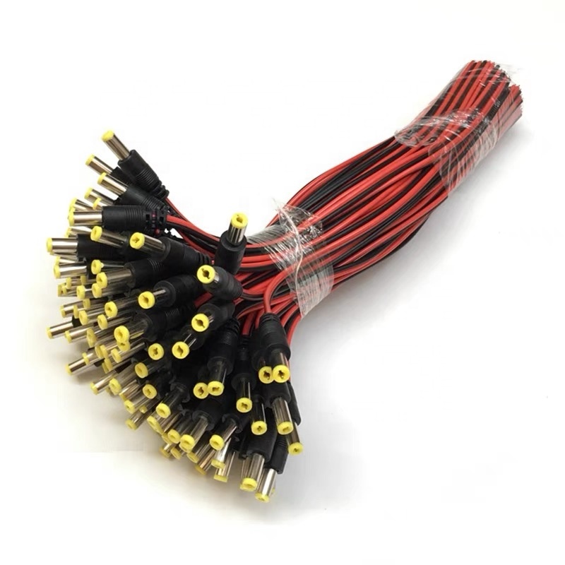 Male Plug DC Power Cable Jack DC Power Cord Plug for CCTV Security Camera Connector