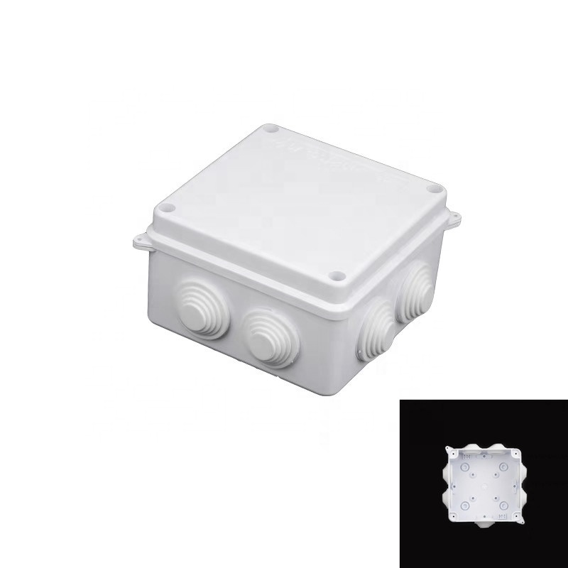 IP65 Waterproof PP Plastic Junction Box Electrical Cable Enclosure with Knockouts for Outdoor CCTV Wiring & Electronic Projects