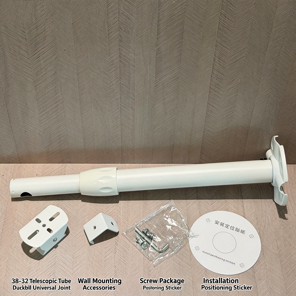 IronTelescopic CCTV Camera Wall Mount Bracket and Adjustable Iron Surveillance Stand for Bullet Cameras 100-200cm