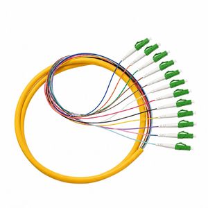LC APC 12 Cores Single Mode Fanout Fiber Pigtail with Ceramic Ferrule