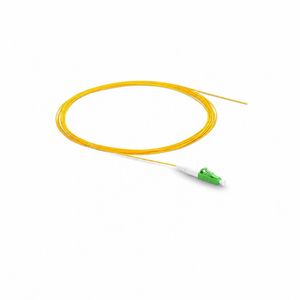 LC APC G652D Single Mode Simplex Fiber Optic Pigtail with Yellow Jacket