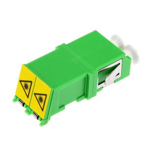 LC/APC To LC/APC Shutter Adapter Duplex Without Flange/With Laser Mark X2