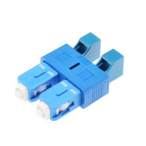 LC Female To SC Male Single Mode Duplex Hybrid Fiber Optic Adapter