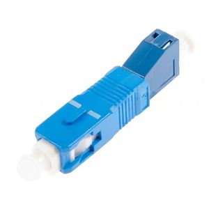 LC Female To SC Male Single Mode Simplex Hybrid Fiber Optic Adapter