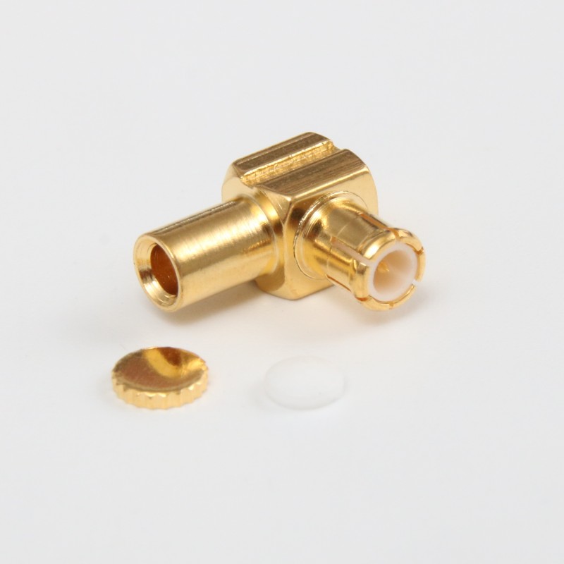 MCX Male Plug Connector Right Angle R/A for RG402 RG405 .086 .141 Semi-Rigi Semi-Flexible Cable Connector