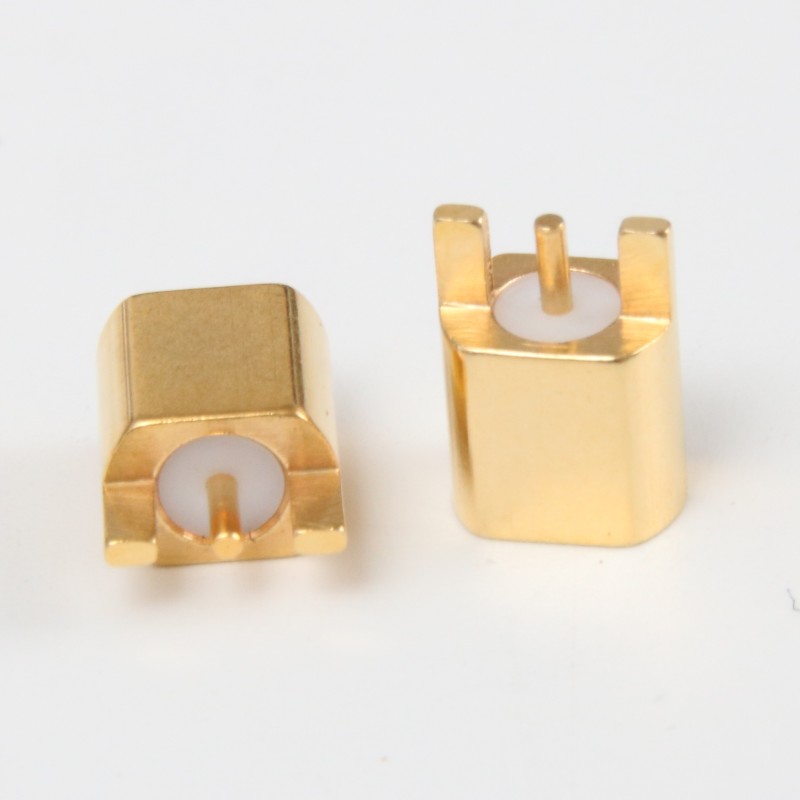 MCX PCB Mount Female Connector 180 Degree Margin Surface Mounting Coaxial Connector