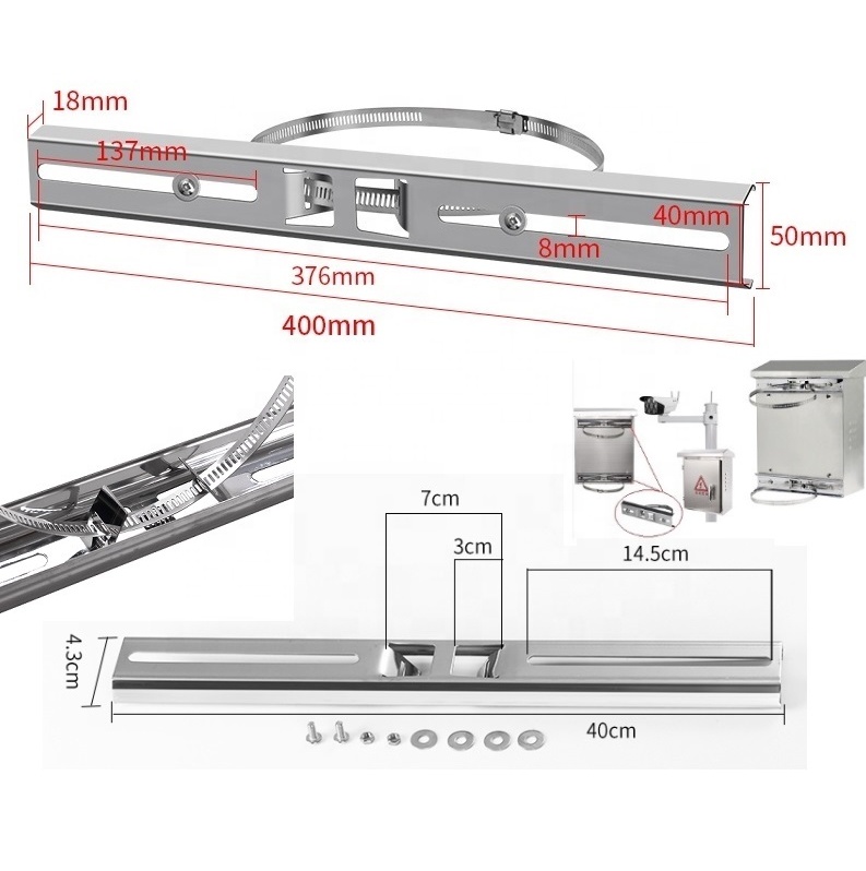 Stainless Steel Bracket ForJuntion Box and CCTV Camera Waterproof Box Bracket and Pole Mount Bracket for Boxes