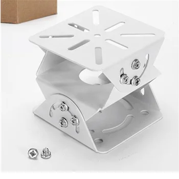 Metal Semi Fixed CCTV Camera Mobile Pan Tilt Bracket And Universal Joint CCTV Bracket Medium Stud Rail Mounting Camera Bracket