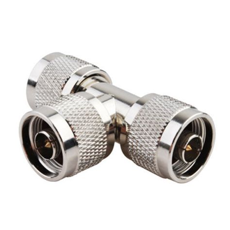 N Type Male Male Male Adapter 3 Way T Type RF Coax Connector Adapter