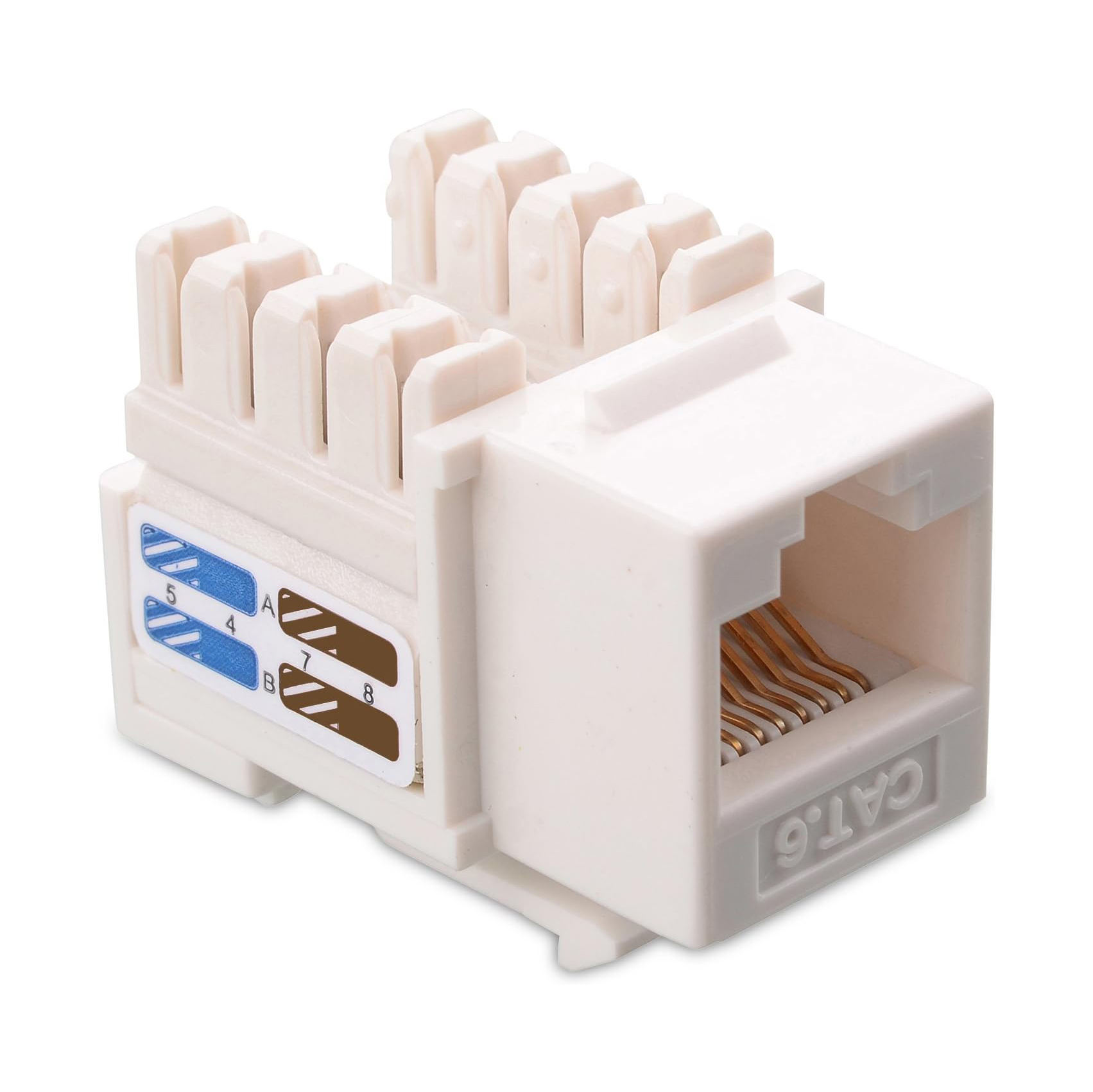 Cat6/Cat5e UTP 180 Degree Punch Down RJ45 Keystone Coupler
