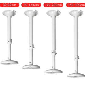 Outdoor Aluminum Alloy I Shaped Wall Mount Cctv Camera Telescopic Bracket Indoor Metal Junction Box With 60-120cm