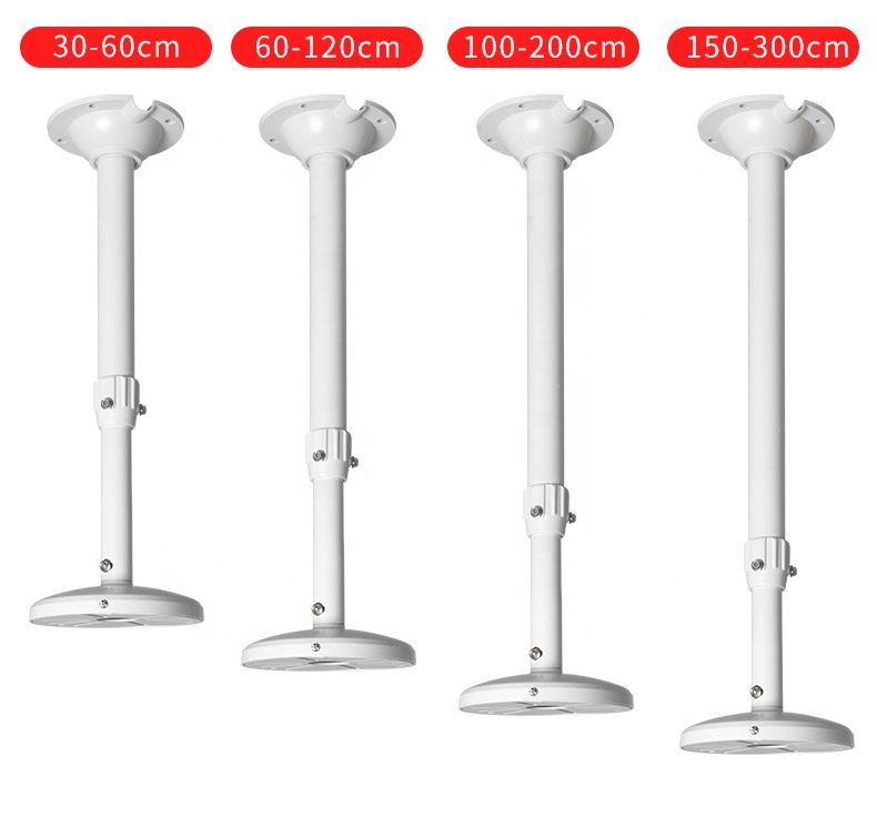 Outdoor Aluminum Alloy I Shaped Wall Mount Cctv Camera Telescopic Bracket Indoor Metal Junction Box With 60-120cm