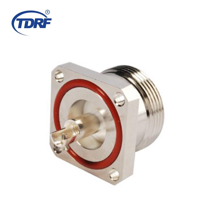 RF Connector 7/16 DIN Female with Long Neck Flange Mount