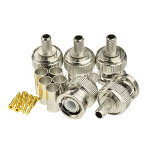 RF Connector BNC Male Crimp Connector for RG6 RG58 RG59