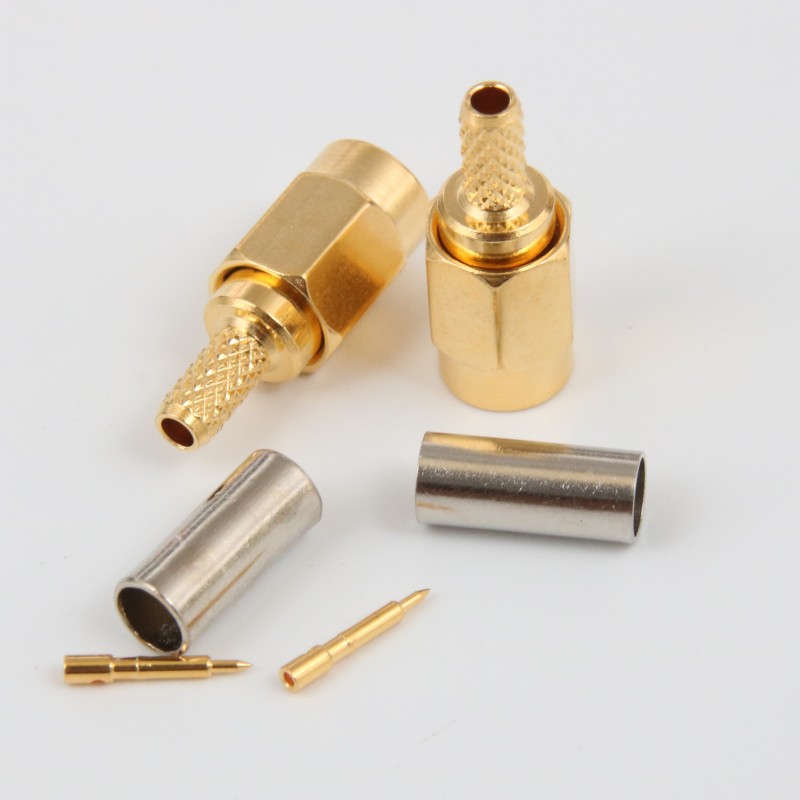 RF Connector SSMA Male Crimp Type for RG316 RG174 Coaxial Cable Pigtail Straight Right Angle