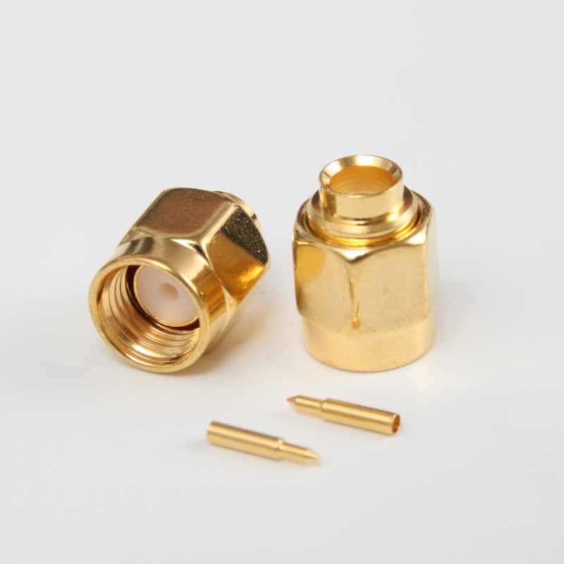 SMA Male Connector Solder Welding Type for RG402 .141 Semi-Rigid Semi-Flexible Cable Assembly SMA-JB3 Right Angle