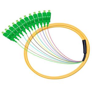 SC APC Multiple Cores Bundle Fan out Single Mode Fiber Optic Pigtail