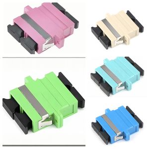SC To SC Duplex Single Mode Or Multimode Flanged Plastic Adapter