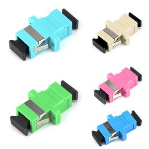 SC To SC Simplex Single Mode Or Multimode Plastic Fiber Optic Adapter
