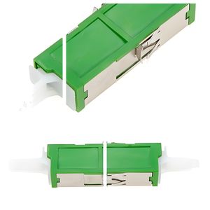 Simplex Single Mode Fiber Optic Adapter With Metal Flange E2000 APC