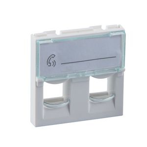 France Type Cat5e/Cat6 Single/Dual Port RJ45 Faceplate