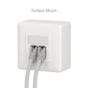 German Type Single/Dual Port RJ45 Faceplate