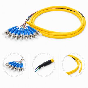 ST UPC 12 Color Single Mode 9/125um Fiber Optic Pigtail