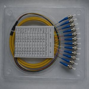 ST UPC Single Mode Multi Core Fiber Optic Pigtail with PVC Jacket