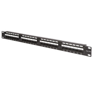 Cat6A 24 Port Oblique UTP Patch Panel with LED