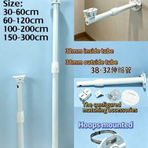 Telescopic CCTV Camera Wall Mount Bracket and Adjustable Iron Surveillance Stand for Bullet Cameras