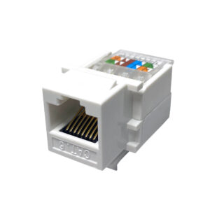 Cat6 UTP 180 Degree Toolless RJ45 Keystone Coupler - Type 2