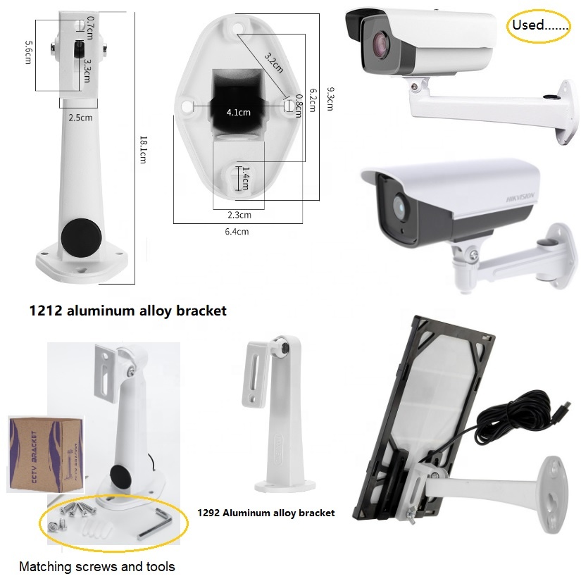 Universal Aluminum Alloy 360 Degree Adjustable Cctv Bracket and Wall Mount Bracket for CCTV Camera Bracket