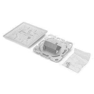 German Type 50x50 Dual Port Faceplate with Dust Shutter