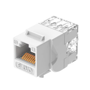 Cat6/Cat6A High-Density 180 Degree RJ45 Keystone Jack
