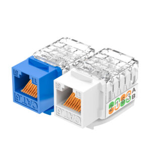 Cat5e/Cat6/Cat6A 90 Degree Unshielded Keystone Jack