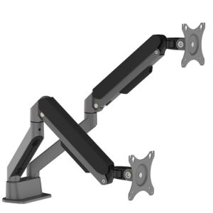 WS-S200-G01 Desktop Clamp Mount Dual Arm Gas Spring Monitor Stand Arm For 13-32" Monitors