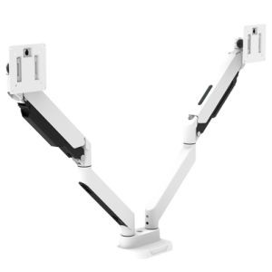 WS-Y200-W Heavy Duty LCD Arm Aluminum Gas Spring Dual Monitor Arm Bracket