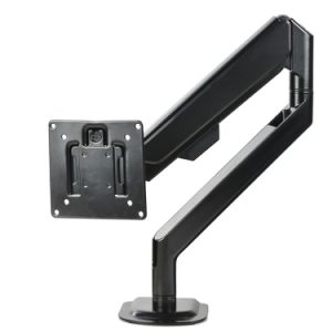 WS-Z100-B Black Height Adjustable Single Gas Spring Desk Mount Monitor Arm Stand