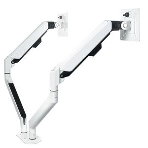 WS-Z200-PD White Black Classic Color Premium Aluminum Height Adjustable Desk Mount Bracket Gas Spring Dual Monitor Arm Suit For Double Display
