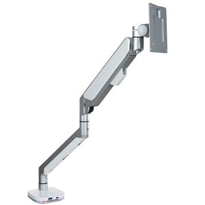 WS-ZB10U-S Gas Spring Single Monitor Bracket With USB Type-c Charging RGB Lighting