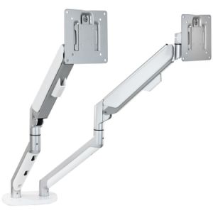 WS-ZB200-S Silver Gas Spring Heavy Duty Desk Mount Dual Monitor Bracket Arm For 2 Monitors
